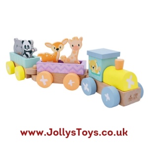 Wooden Train with Animals